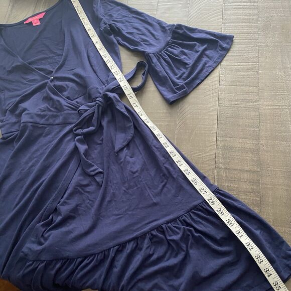 Lilly Pulitzer Misha Wrap Dress True Navy Blue size‎ small - Picture 10 of 14